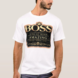 Camiseta de tipografía Boss King Gold | Premium