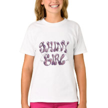 Camiseta de tipografía Chrome Shiny Girl