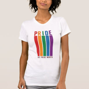 Camiseta de tipografía de arcoíris del mes del org