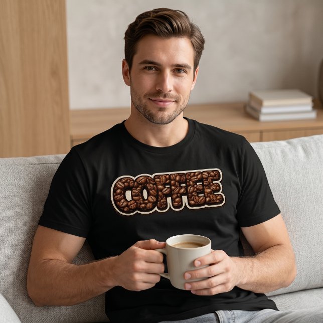 Camiseta de tipografía de café de grano tostado (Subido por el creador)