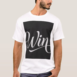 Camiseta de tipografía de caligrafía Win | Motivac