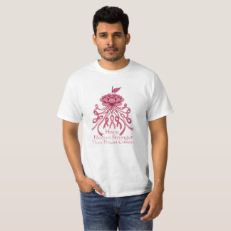 Camiseta de tipografía de cáncer de mama con lazo 