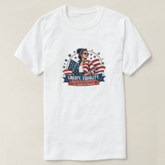 Camiseta De Tipografía De Democracia Negrita Diseñ