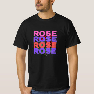 Camiseta de tipografía de flor de rosa