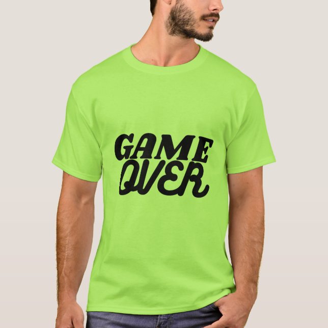 Camiseta de tipografía de juego de Game Over (Anverso)