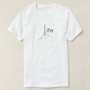 Camiseta de tipografía de puntero de reloj de tiem