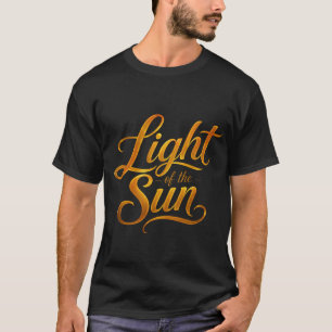 Camiseta de tipografía de sol dorado