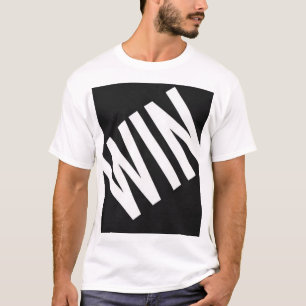 Camiseta de tipografía diagonal pesada WIN   Bold 