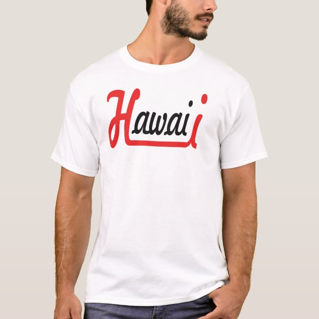 Camiseta de tipografía elegante de Hawái (Anverso)