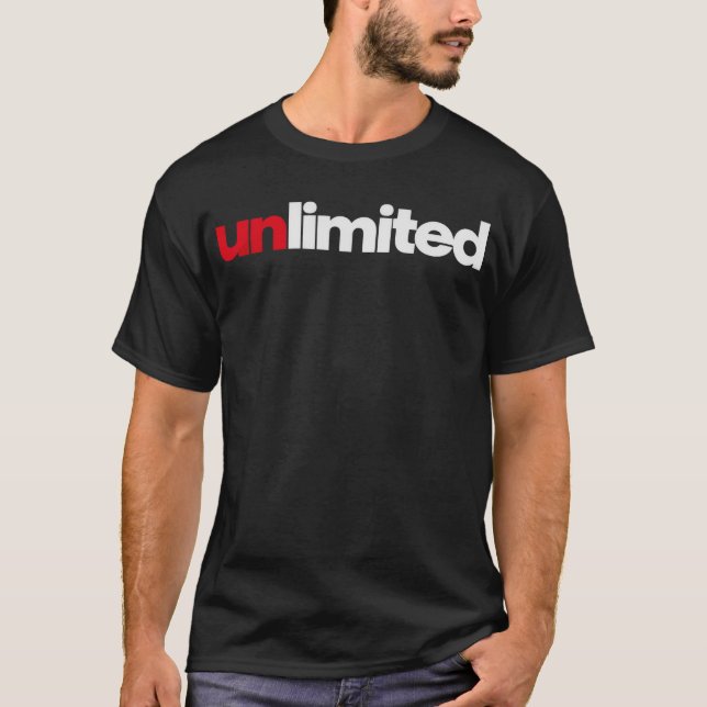 Camiseta de tipografía ilimitada (Anverso)