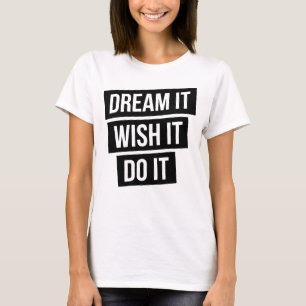 Camiseta de tipografía minimalista Dream It - Mode
