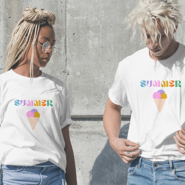 camiseta de tipografía moderna de helado de verano (Subido por el creador)