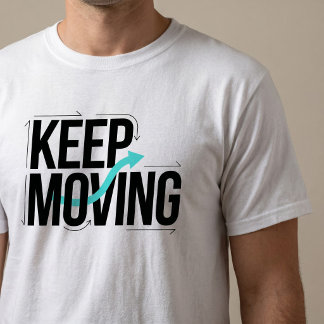 Camiseta de tipografía motivacional para seguir ad