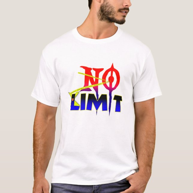 Camiseta de tipografía motivacional sin límite (Anverso)