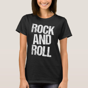 Camiseta de tipografía negrita Rock and Roll