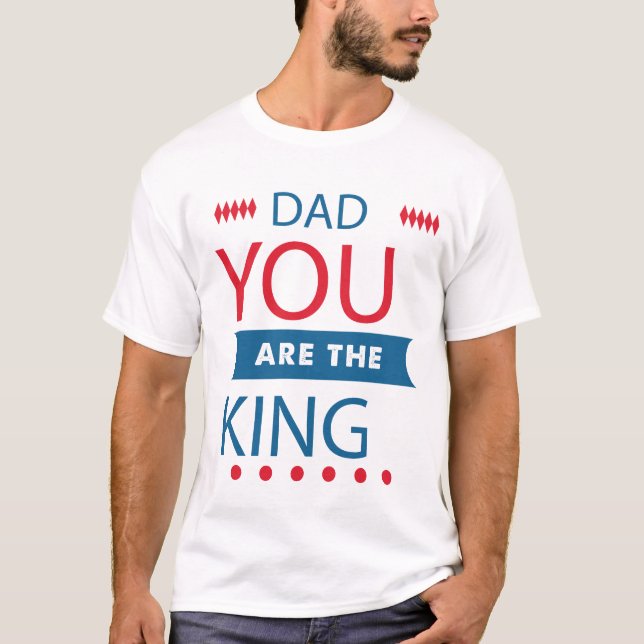 Camiseta de tipografía 'Papá, eres el rey' (Anverso)