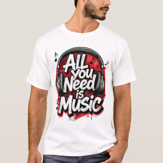 Camiseta de tipografía para amante de la música