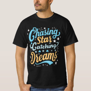 Camiseta de tipografía "Persiguiendo el sueño de l