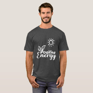 Camiseta de tipografía positiva que aumenta la ene