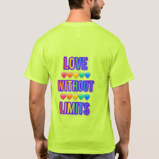 camiseta de tipografía romántica de amor sin límit