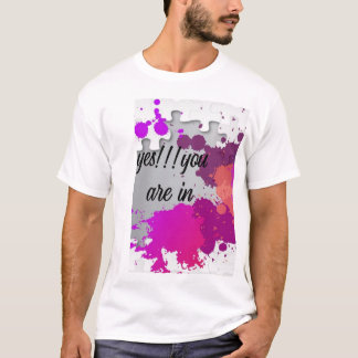 Camiseta de tipografía Sí, estás dentro