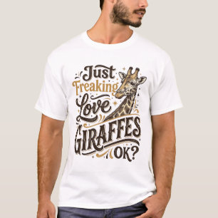 Camiseta de tipografía vintage de amante de jirafa