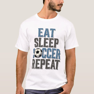 Camiseta de tipografía vintage de fútbol repetido