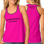 Camiseta De Tirantes Bachillerato rosa caliente Nombre personal de la d<br><div class="desc">Esta camiseta de soltera es genial para las damas de honor. Es una tendencia de color en un neón rosado caliente. Genial para tu "sí tripulación". Añade su nombre,  ocasión y rol haciendo clic en el botón de personalización. Recuerde editar ambos lados.</div>