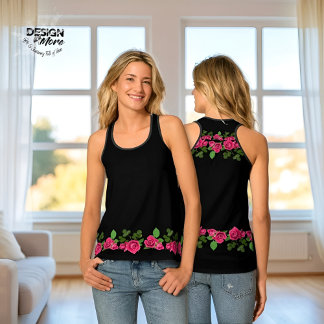 Camiseta De Tirantes Canto femenino de rosas