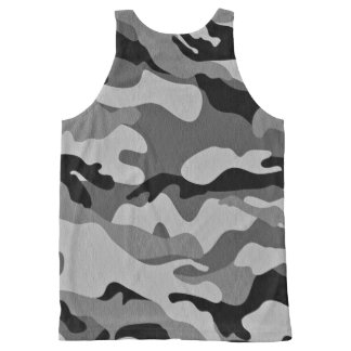 Camiseta De Tirantes Con Estampado Integral Gris de camuflaje