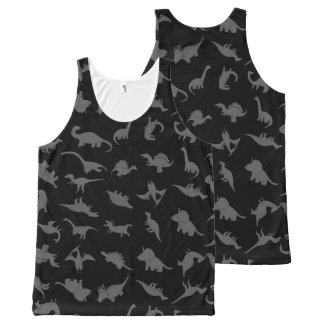 Camiseta De Tirantes Con Estampado Integral Modelo del dinosaurio