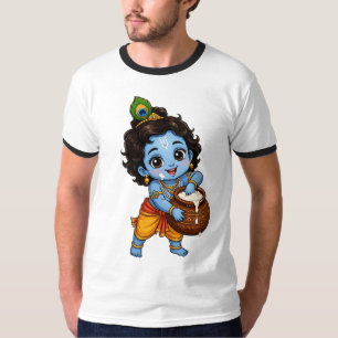 Camiseta de tirantes con Krishna bebé lindo comien
