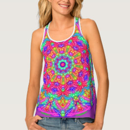 Camiseta De Tirantes El colorido carnaval de Boho ilumina la Mandala pú