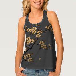 Camiseta De Tirantes El tanque femenino de cerezo en flor