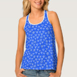 Camiseta De Tirantes Estrella Menorah de David Hanukkah Patrón Blanco A<br><div class="desc">Espero que te guste este divertido diseño. Personalizar con tu propio texto también. Y revisa mi tienda para ver artículos similares como camisetas,  toallas,  papel envolvente,  tarjetas y más! Si quieres algo personalizado,  por favor,  envíame una nota. ¡Gracias por revisar mis diseños!</div>