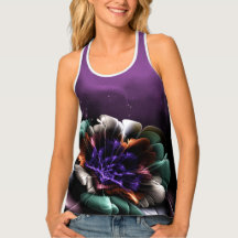 Flor Verde azulada y morada