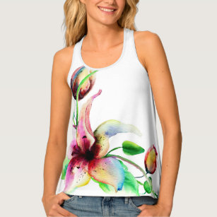 Camiseta De Tirantes Ilustracion colorido de las acuarelas de verano