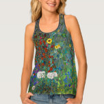 Camiseta De Tirantes Jardín de granja con girasoles | Gustav Klimt | Fo<br><div class="desc">Farm Garden with Sunflowers es una pintura de 1907 de Gustav Klimt.</div>