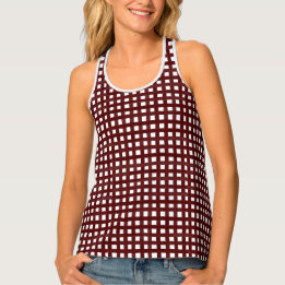 Camiseta De Tirantes Maroon Check Gameday Racerback Top