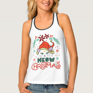Camiseta De Tirantes Meow Navidades, Feliz Navidad
