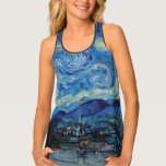 Camiseta De Tirantes Noche Van Gogh Starry. Arte vintage impresionista<br><div class="desc">Van Gogh "La Noche estrellada".</div>