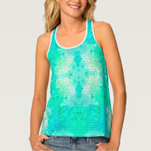 Patrón de mosaico de la sirena verde azul Aqua