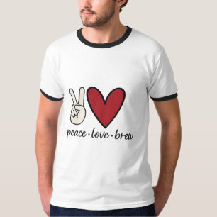 Camiseta de tirantes retro Peace Love Brew para ca