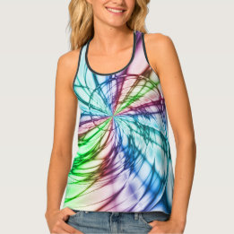 Camiseta De Tirantes Serendipia | Arte fractal multicolor
