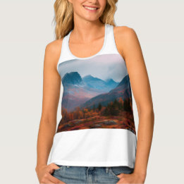 Camiseta De Tirantes Tank Racerback de impresión general de mujeres per