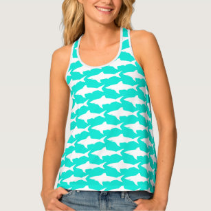 Camiseta De Tirantes Tapa de tanques de mujeres de color verde marino c