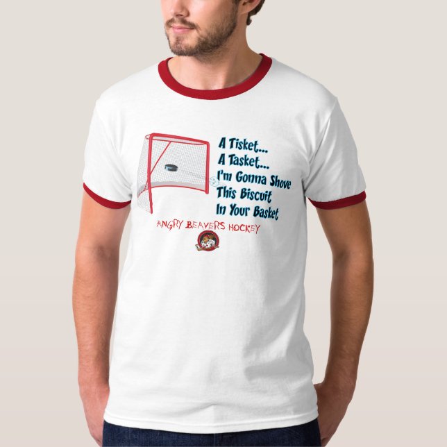 Camiseta de Tisket-Tasket - hockey enojado de los (Anverso)