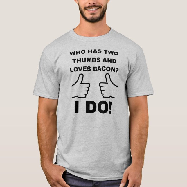 Camiseta de Tocino con Dos Pulgar Arriba (Anverso)