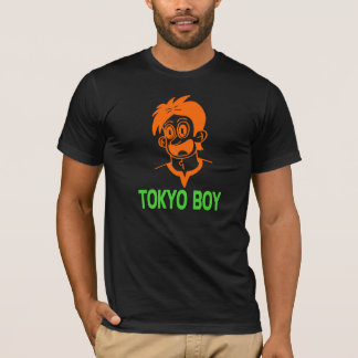 Camiseta de Tokyo Boy (Línea Verde y Naranja)