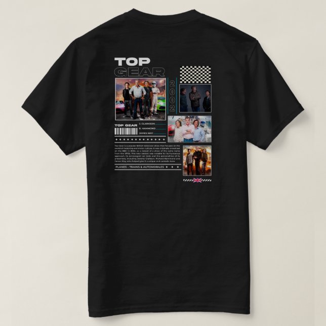 camiseta de top gear  (Reverso del diseño)